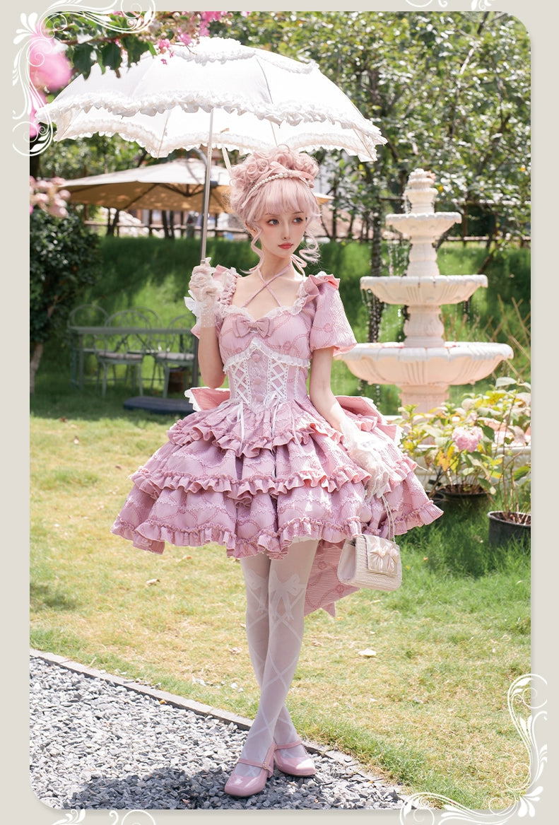 予約販売】Puff Rose クロスネックワンピース 全4色 – ロリータ