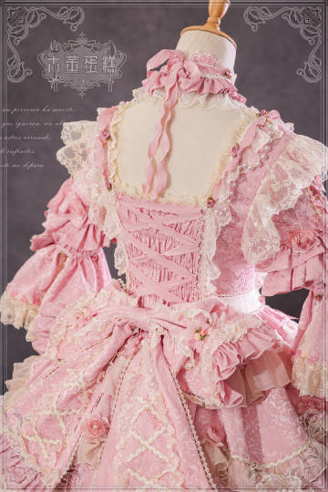 受注予約2/12まで】Antique Cake ハートのロリィタドレス・ピンク
