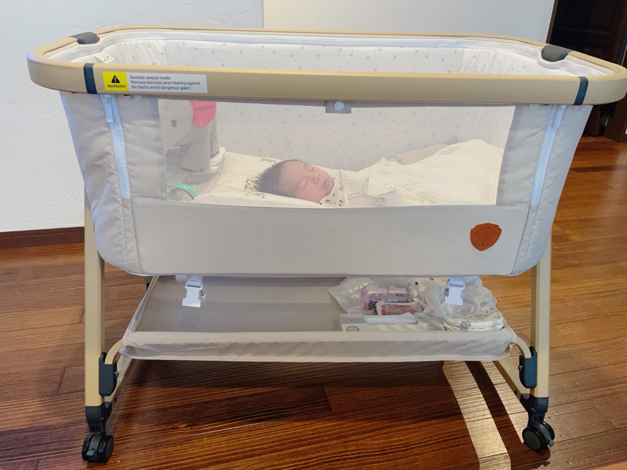 HZDMJ ベビーベッド 折りたたみ 添い寝ベッド 揺りかご 赤ちゃん 高さ