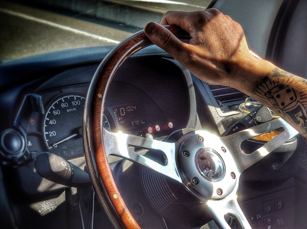 デポレーシング ステアリング ハンドル 木製 ウッドステアリング 36.5φ