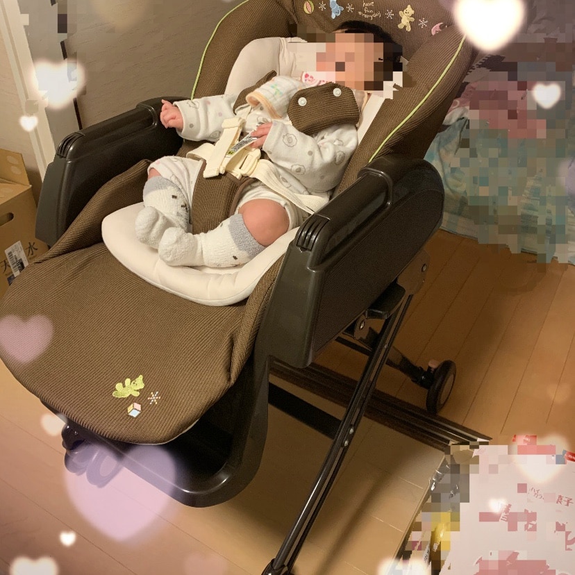 アップリカ）ハイローベッド＆チェア ユラリズム くまさんと一緒