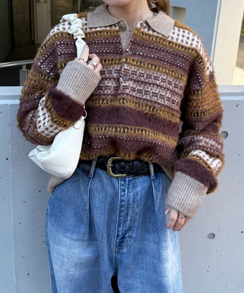 USEDジャガードニット｜DOUBLE NAME ダブルネーム 商品詳細