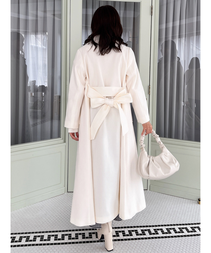 ダブルボタンウエストリボンコート｜MIIA ミーア 商品詳細