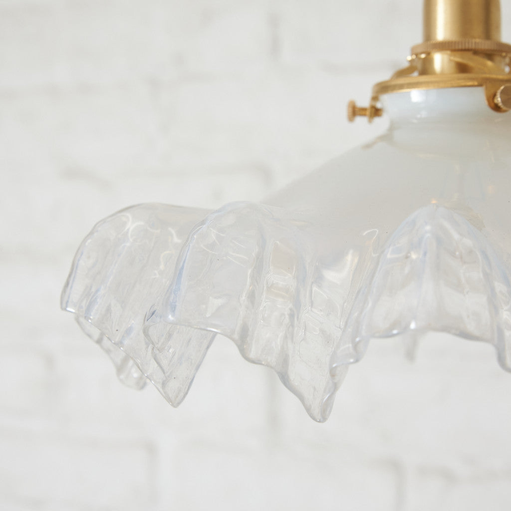 アンティーク ミルクガラス×クリアガラス ペンダントライト｜rocca rocca