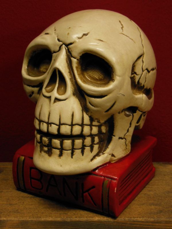 アンティーク1900s スカル 髑髏 骸骨 ポストカード ビンテージ 死神