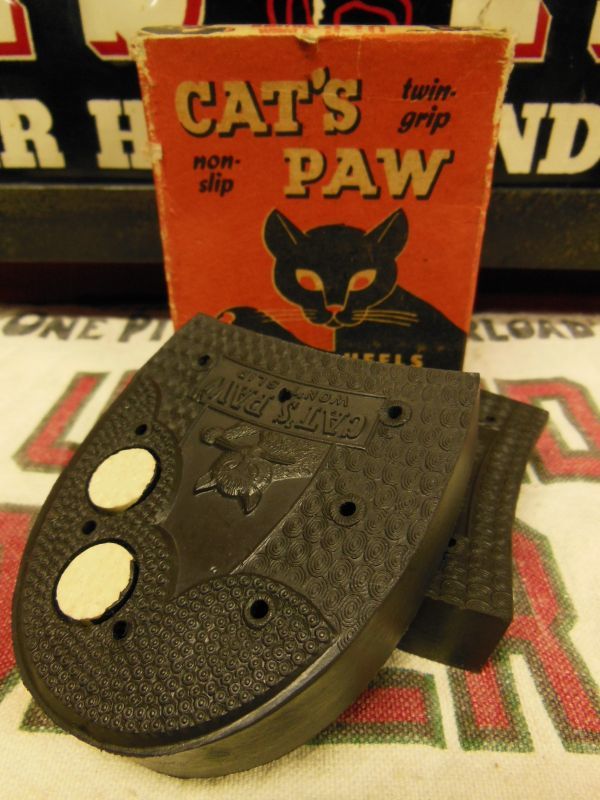 NOS CAT'S PAW RUBBER HEELS/WHOLE/9-10/NEUTRAL/箱入デッドストック