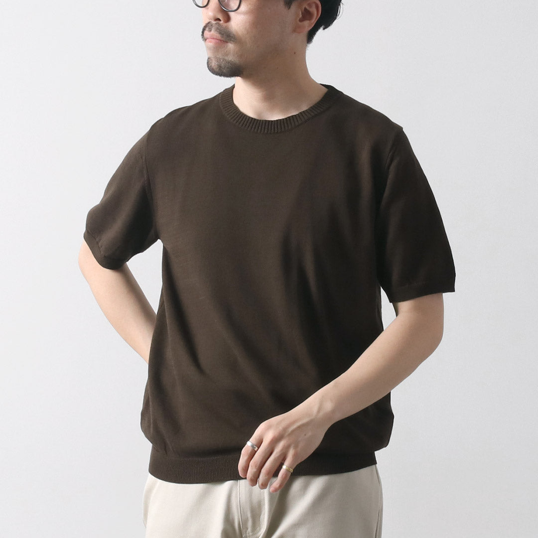 MOONCASTLE（ムーンキャッスル） アイスコットン クルーネック ニットT