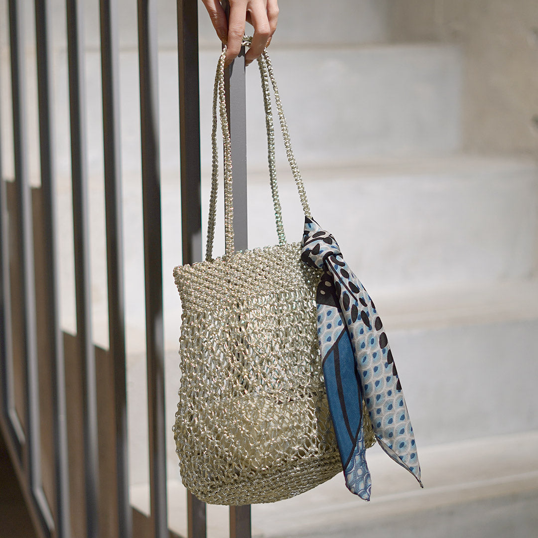 BAGMATI（バグマティ） メッシュ コード編みバッグ METALIC LUREX