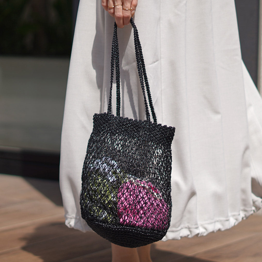 BAGMATI（バグマティ） メッシュ コード編みバッグ METALIC LUREX