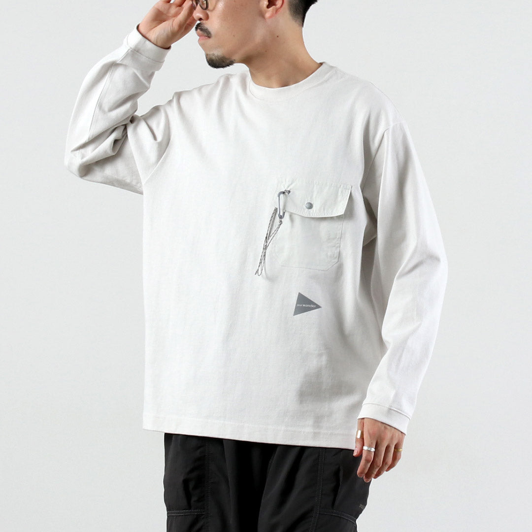 AND WANDER（アンドワンダー） ヘビーコットン ポケット ロング