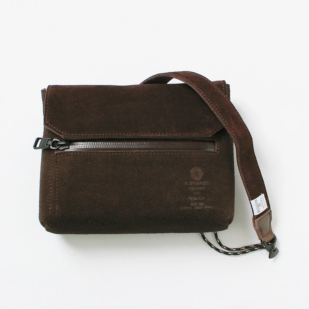 AS2OV（アッソブ） 撥水スエード サコッシュ ウォレット / メンズ