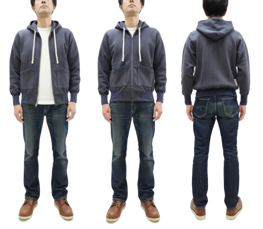 TOYS McCOY Men's Heavyweight Full Zip Hoodie - Vintage-Style Zip