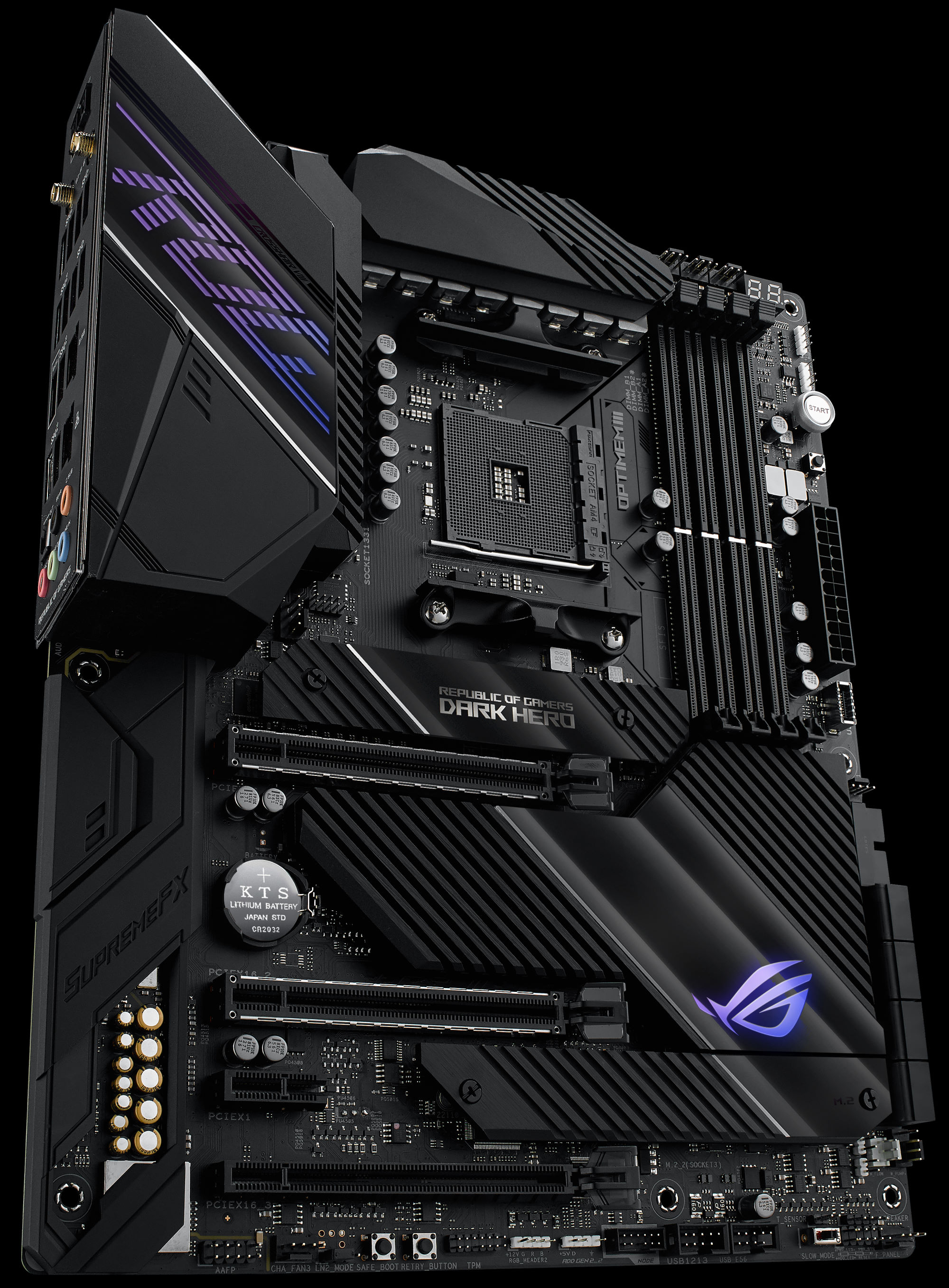 The ROG Crosshair VIII Dark Hero unleashes more power in stealthy