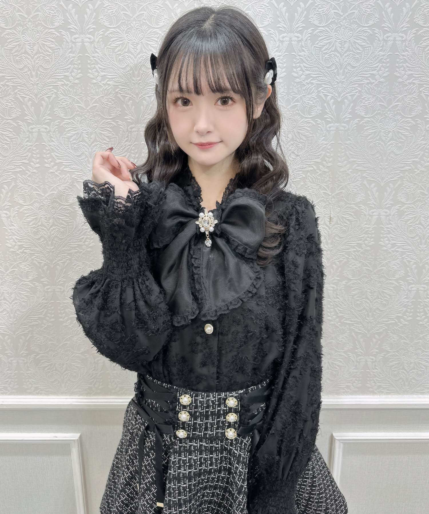 ボウタイリボンフェザーブラウス | Rlab store