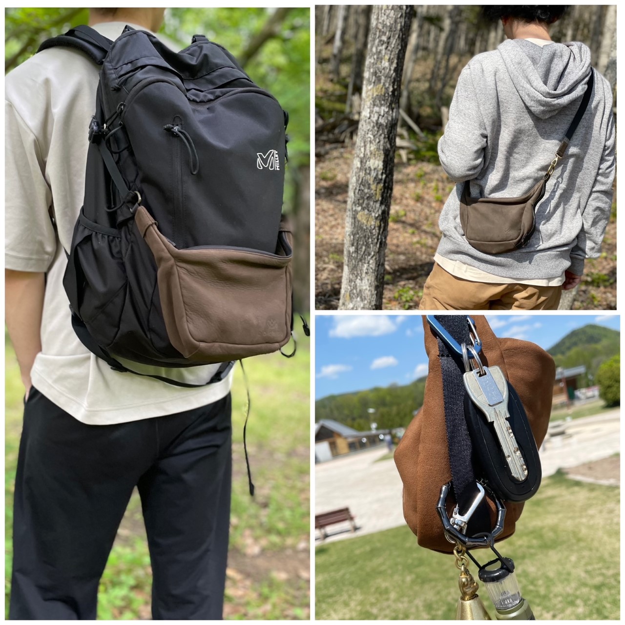 エゾ鹿革のミニショルダーバッグ - ROKUBO( ロクボー ) 北海道