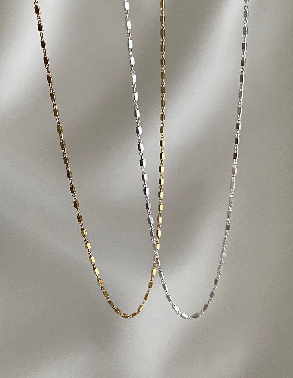 キューブチェーンネックレス SV925 – 金属アレルギー対応の