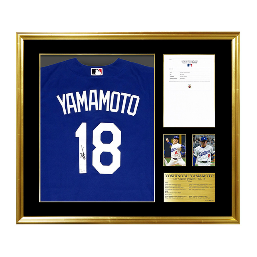 山本由伸直筆サイン入り ドジャースシティコネクトレプリカ