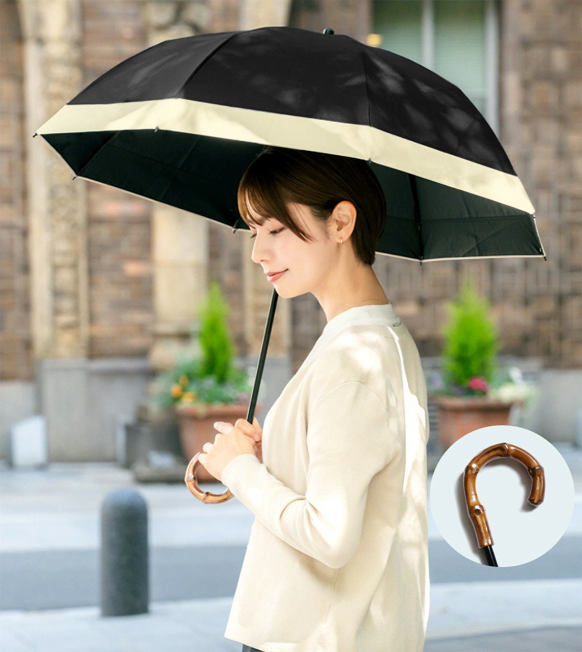 2段ショート | 折りたたみ日傘 (50cm) | 芦屋ロサブラン