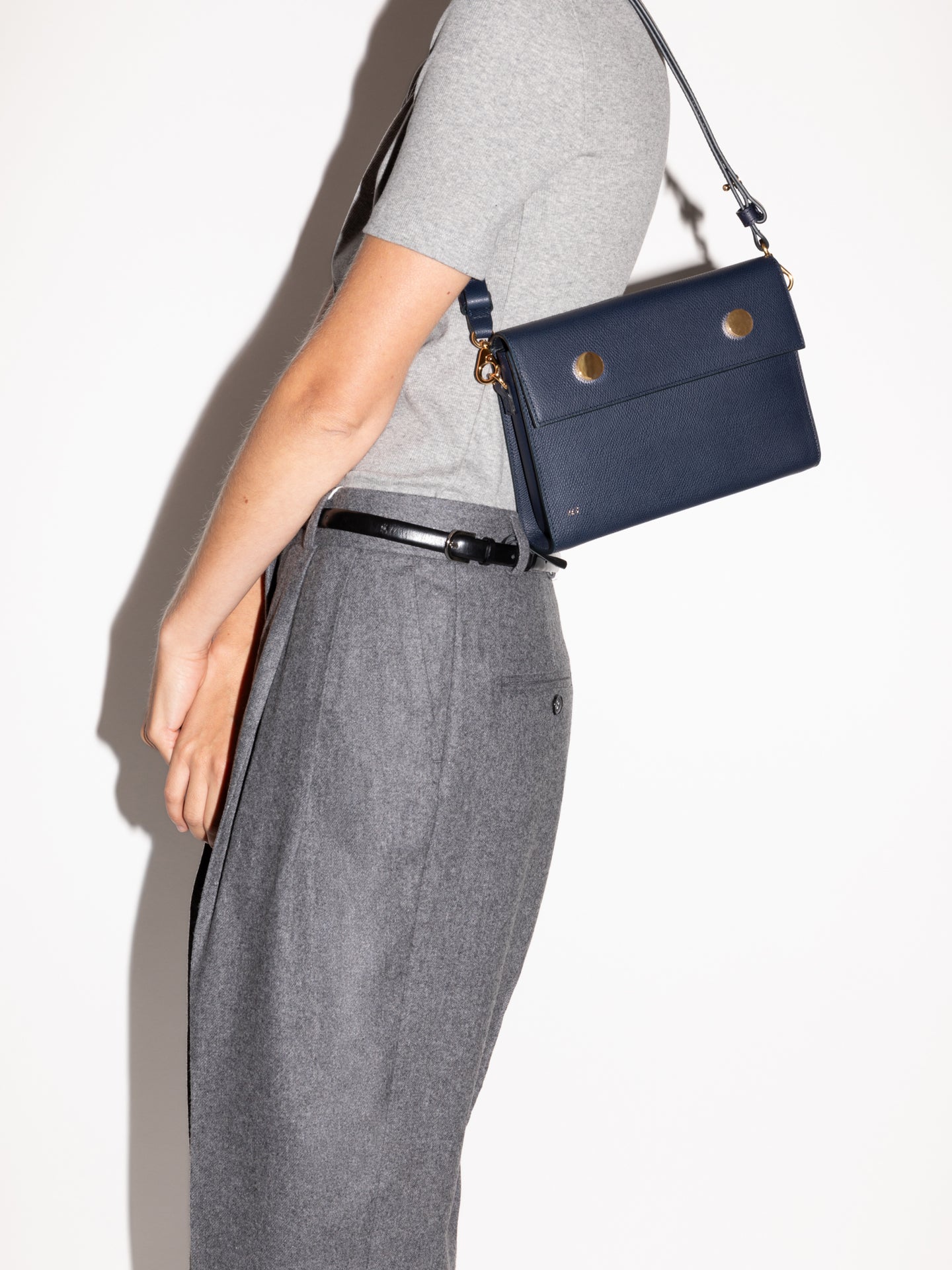 RSVP | Bag - Golden eyes - Grained Navy – RSVP Paris