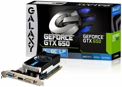 GALAXY GTX 650 1GB LP GDDR5 1 GB NVIDIA Chipset 128 bit 1110 MHz