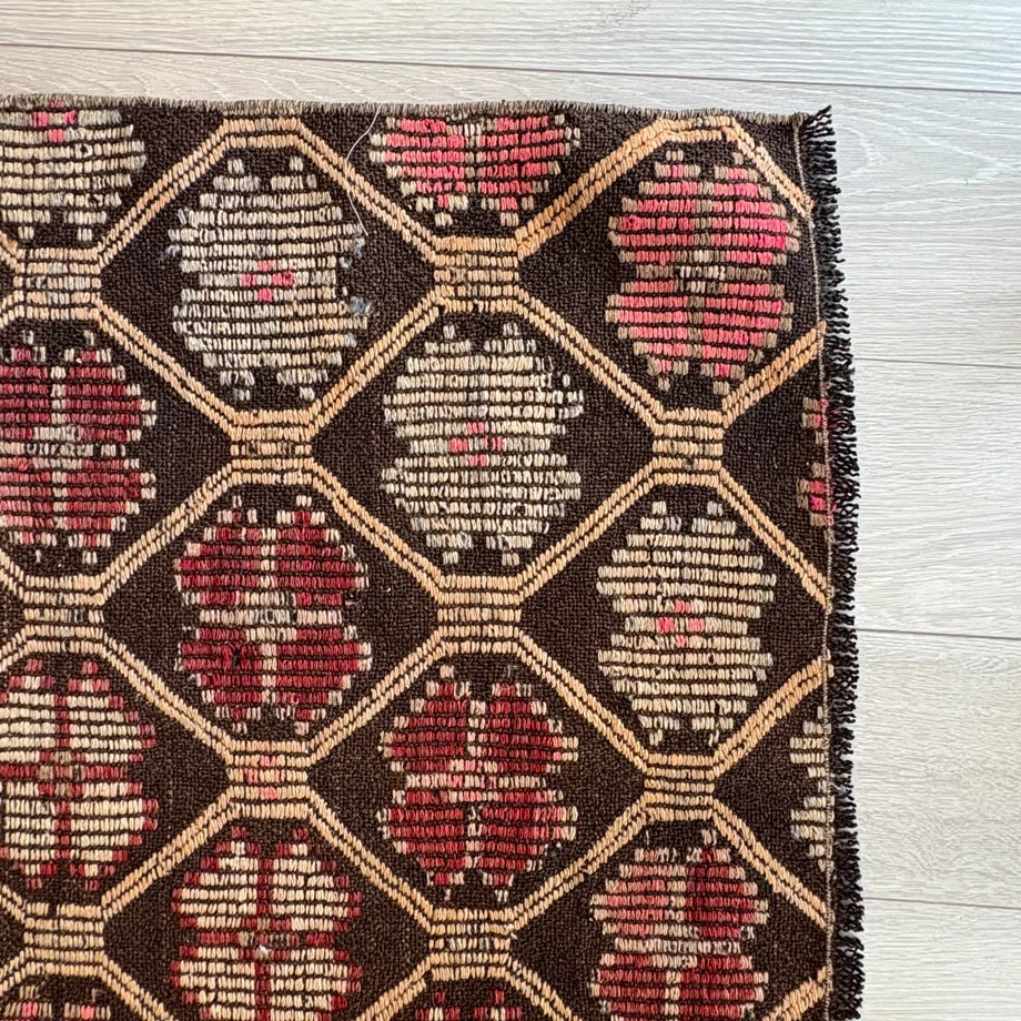 一点物ビンテージラグ150 x 257 cm（トルコ、アナトリア）幾何学模様の