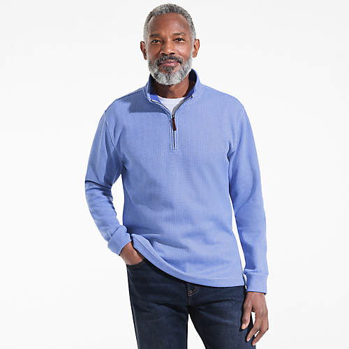 Unisex Rapid Dry Space Dye Quarter Zip Pullover Shirt | Lands' End