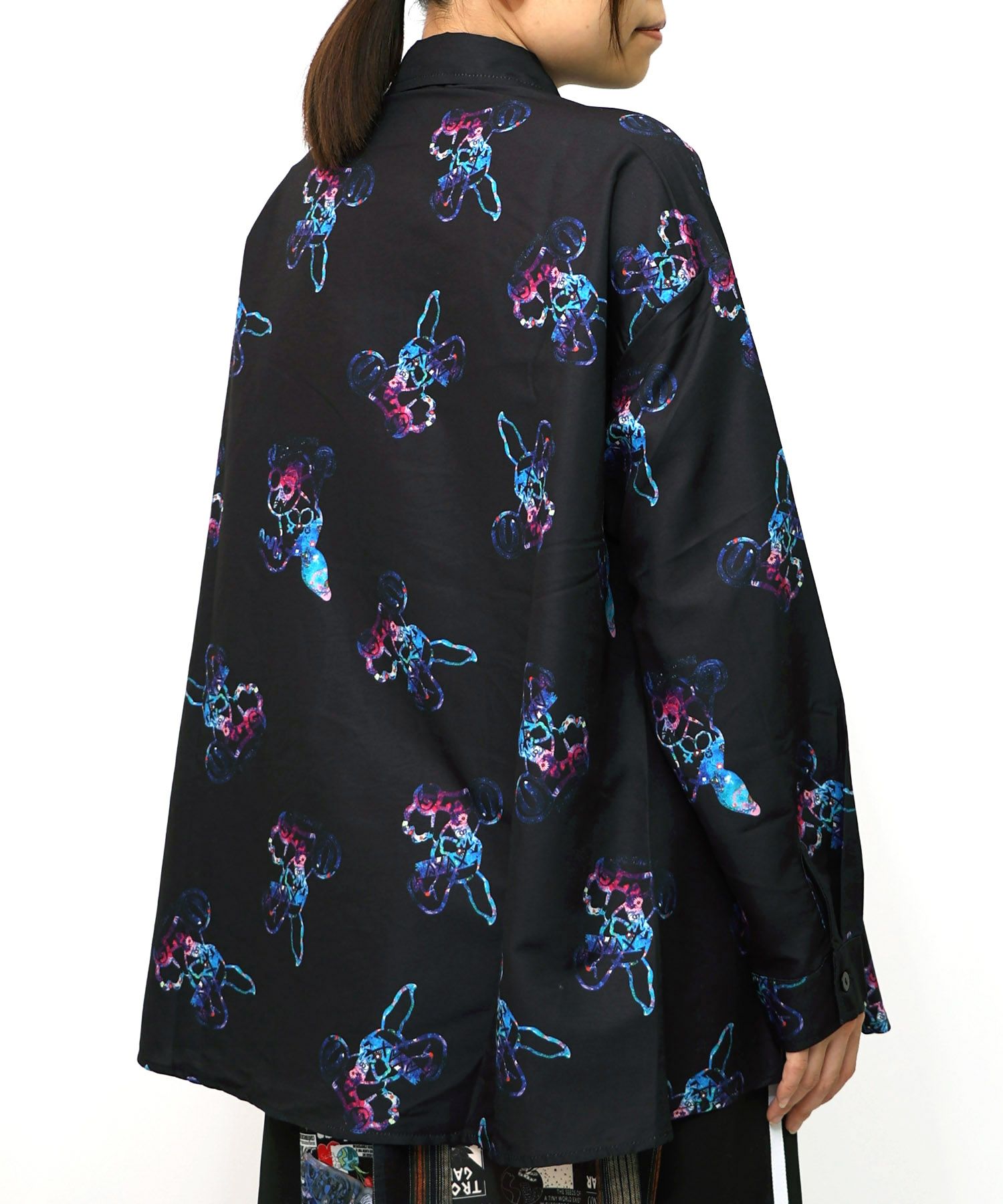 153634：パチうさ×ラビル柄 ネクタイ付きシャツの通販-ScoLar