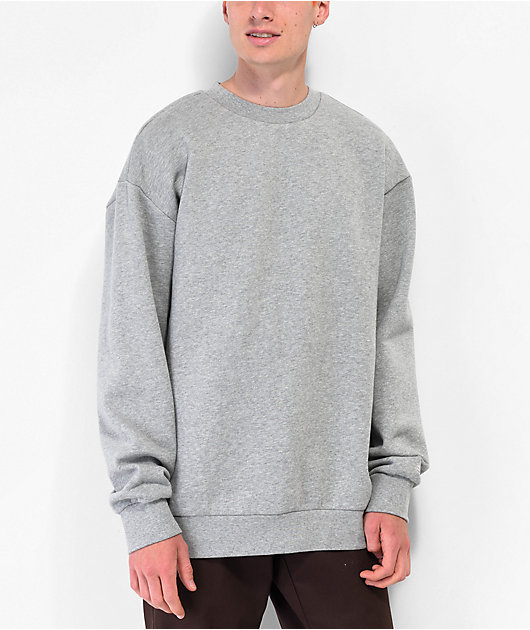 Zine Basics Grey Crewneck Sweatshirt | Zumiez