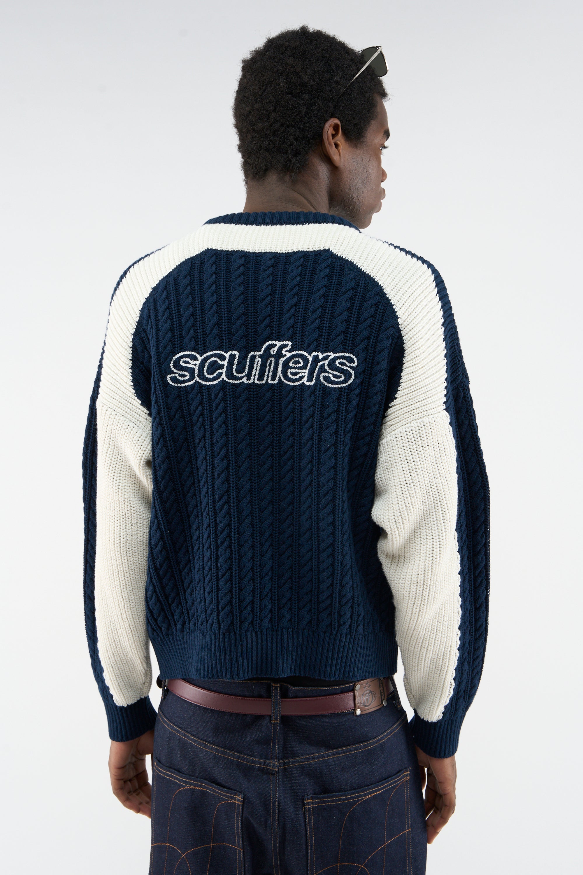 Essex Navy Knit – Scuffers