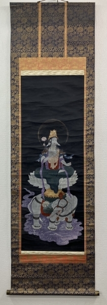 仏画（普賢菩薩）紙本 掛軸（Buddha Buda）|サムライオークション