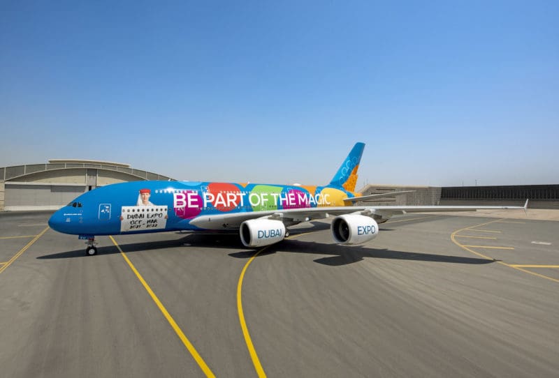 Emirates Reveals Special Expo 2020 Dubai Livery on A380
