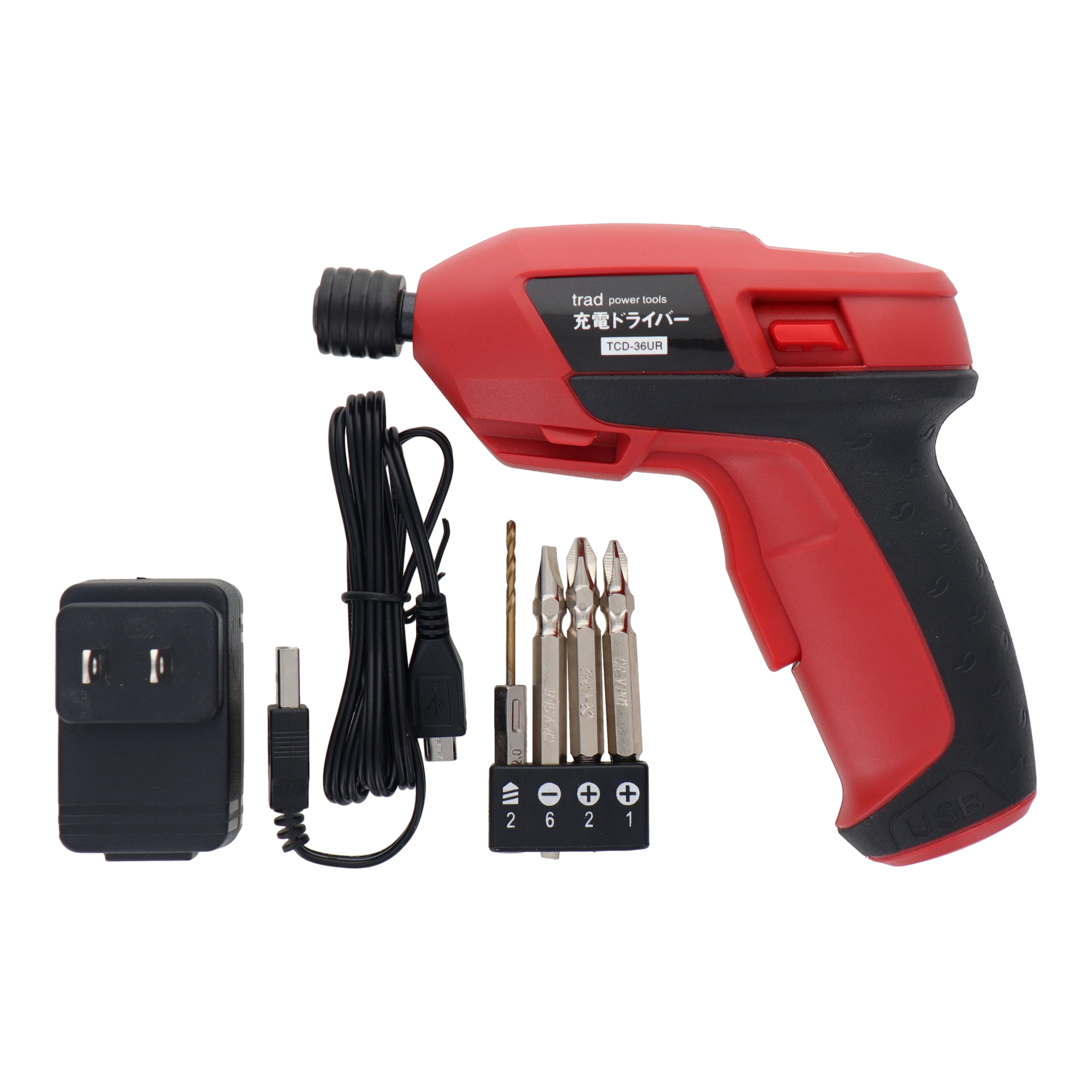 TCD-36UR ドリル類 充電ドライバードリル 充電ドライバー レッド｜株式