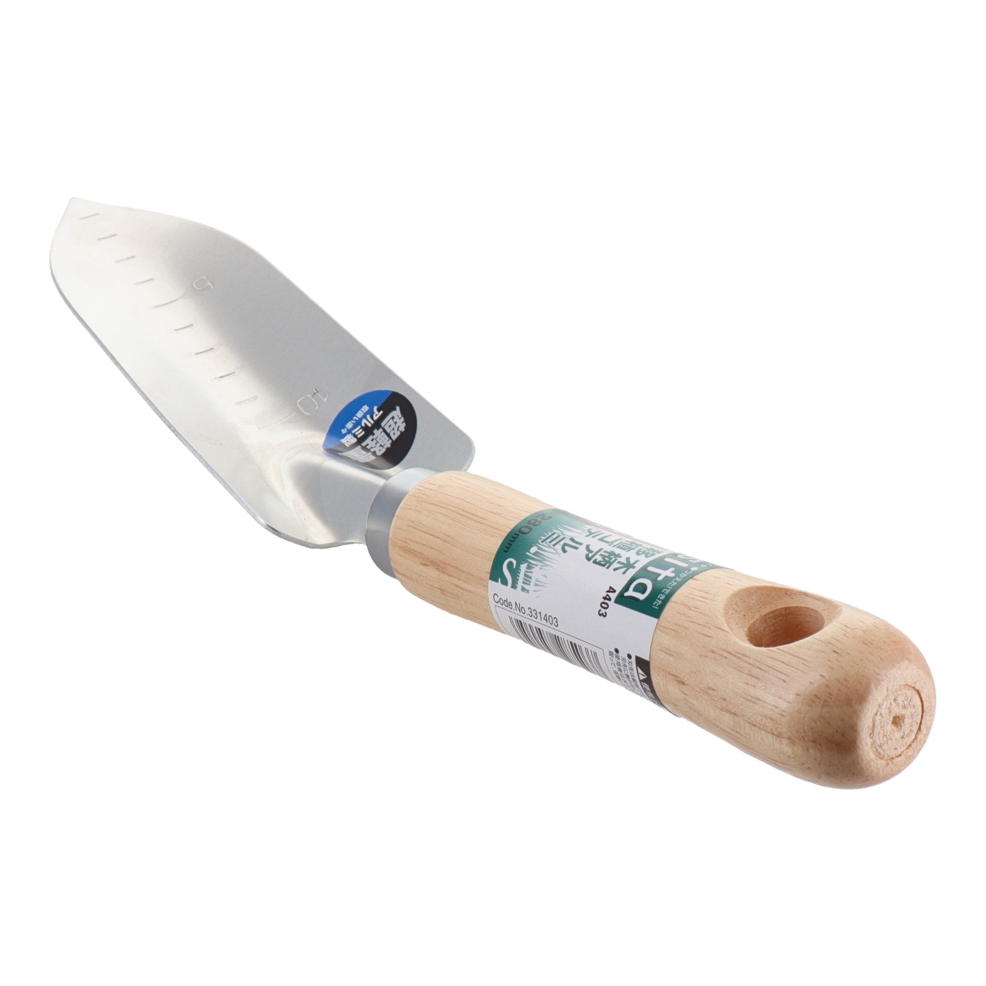 A403 穴掘用品 スコップ・移植コテ 木柄アルミ移植ゴテ｜株式会社 三共