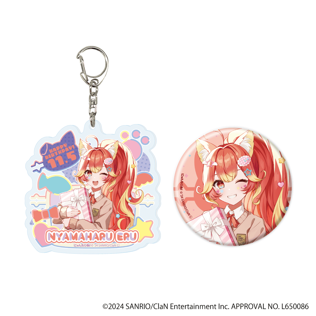 にゃんたじあ！｜アクリルキーホルダー＆缶バッジセット「にゃんたじあ