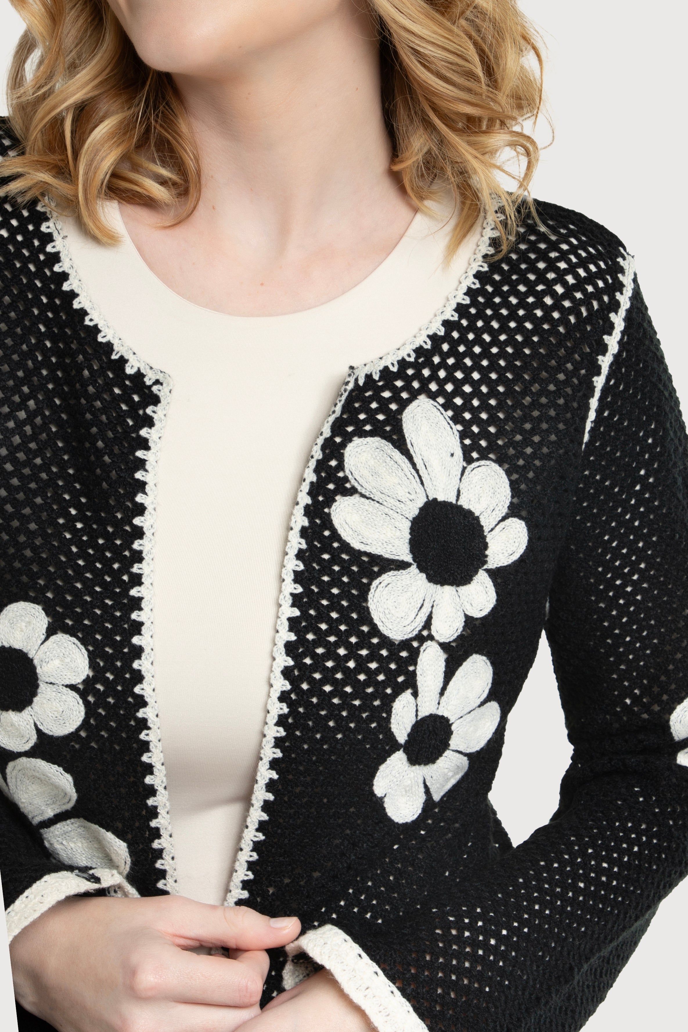 Lightweight Floral Crochet Cardigan – SAACHI