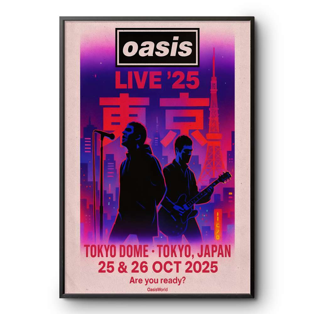 Oasis Oct 25-26 2025 Tokyo Dome In Tokyo Japan Poster | Custom