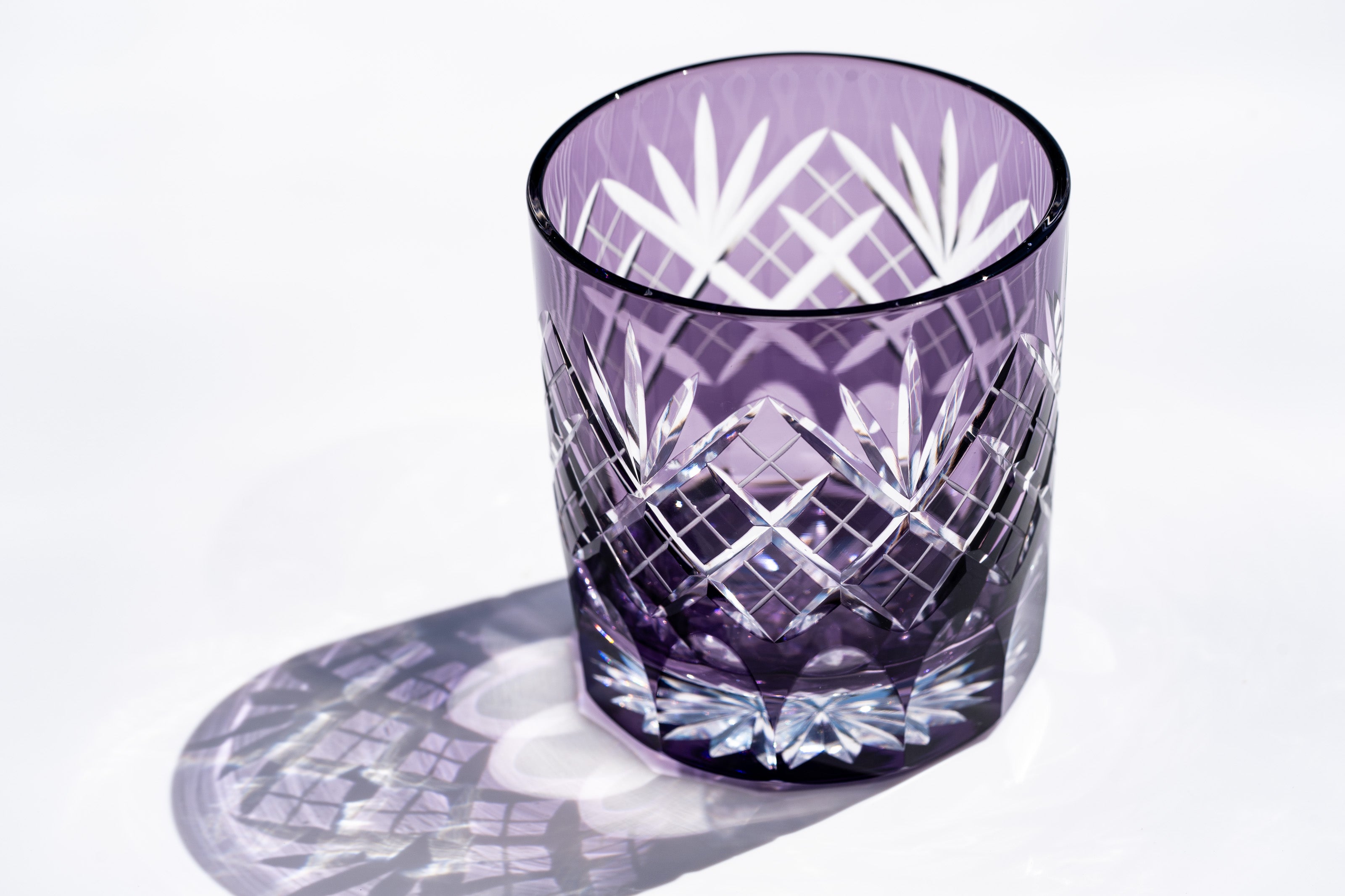 直販限定販売】M-131-V 剣矢来重文様 オールド ムラサキ – 硝子工房 彩鳳