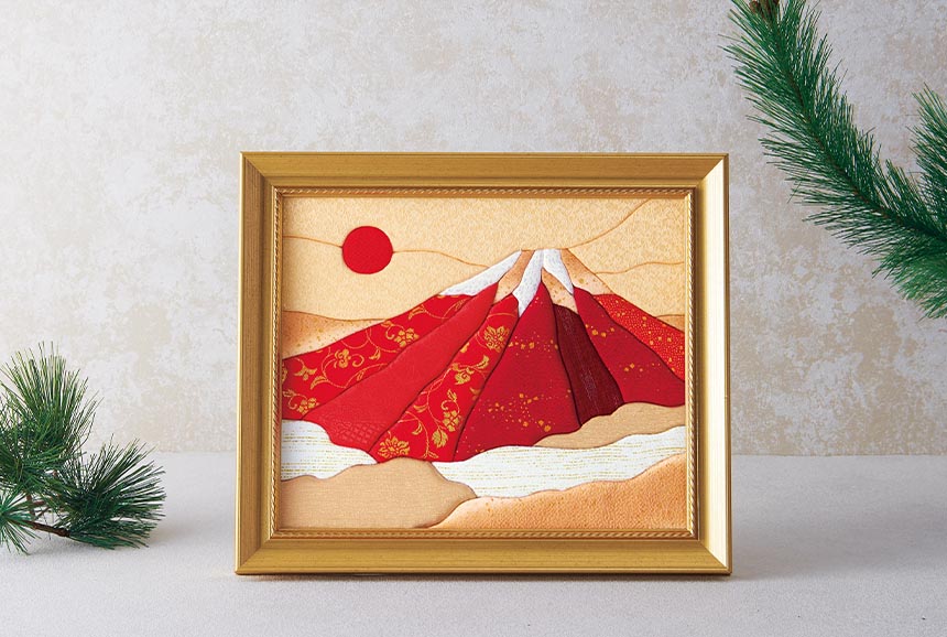 きめこみ・縁起赤富士｜株式会社さくらほりきり