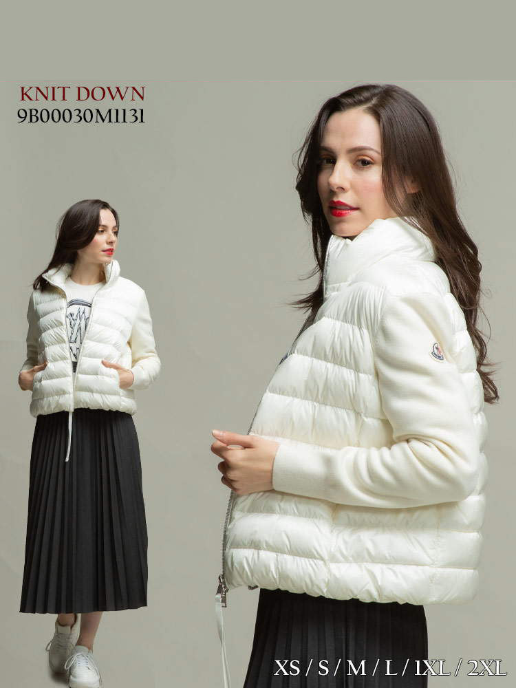 MONCLER モンクレール スタンドカラー ニット ダウンジャケット