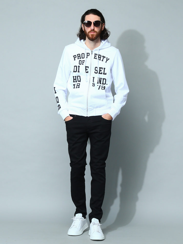 DIESEL (ディーゼル) プリント フルジップ パーカー S-GINN-HOOD-ZIP