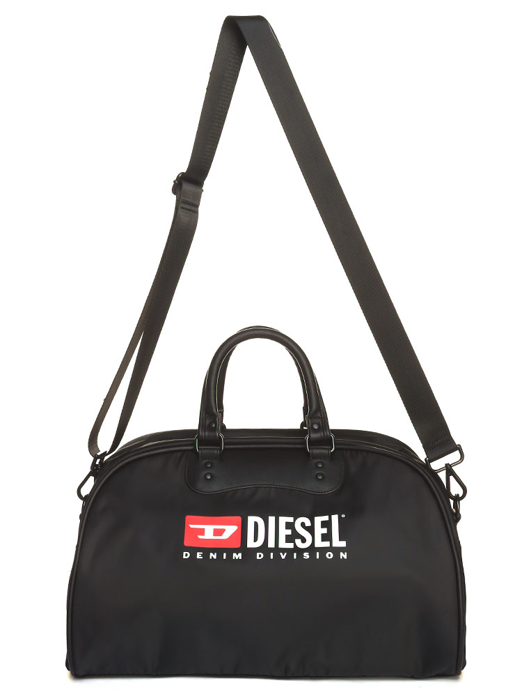 DIESEL (ディーゼル) ロゴプリント ショルダー ボストンバッグ メンズ