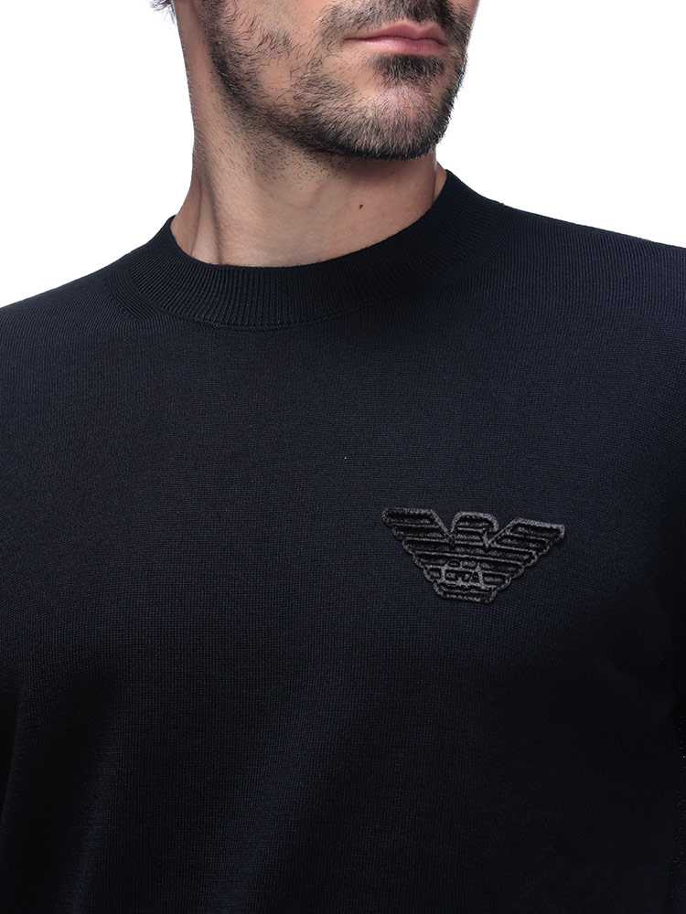 EMPORIO ARMANI (エンポリオアルマーニ) イーグルパッチ クルーネック