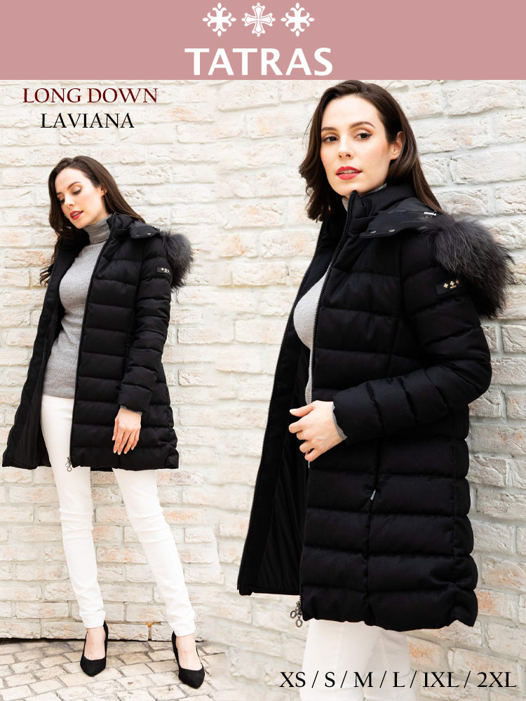 TATRAS (タトラス) ファー フード着脱可 フルジップ ダウンコート