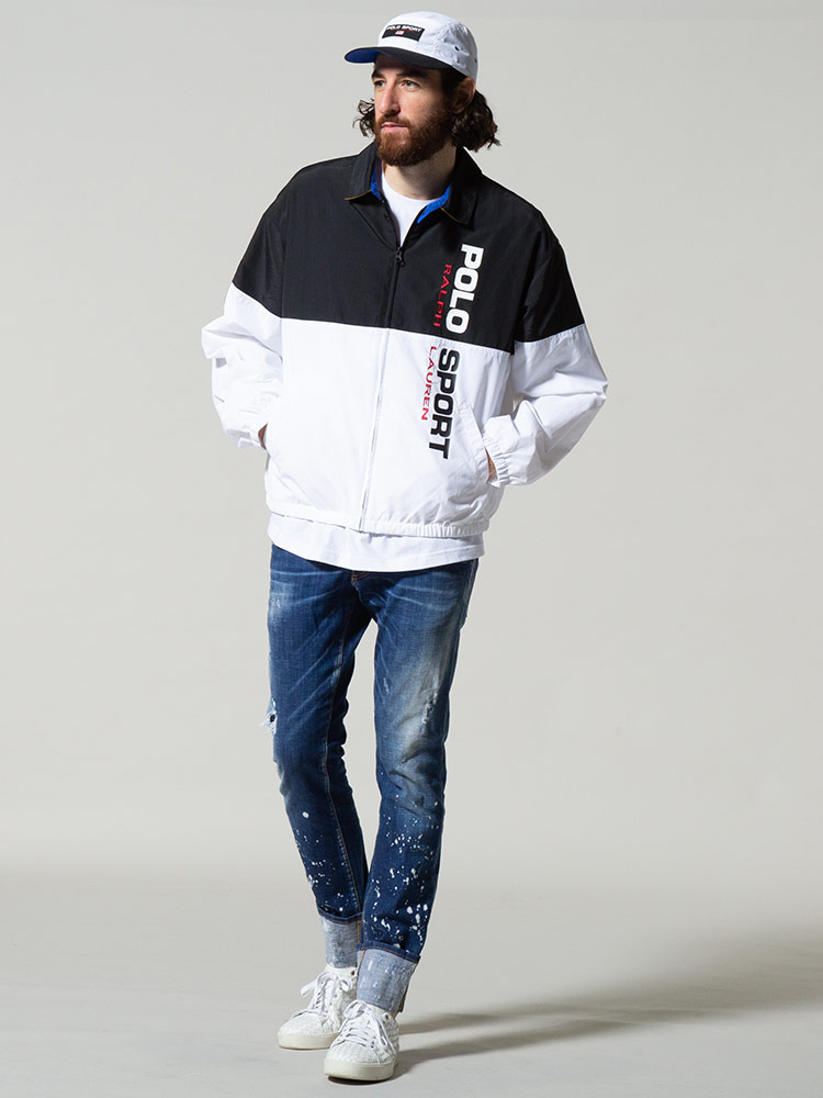 POLO SPORT (ポロスポーツ) ナイロン 切り替え フルジップ ブルゾン