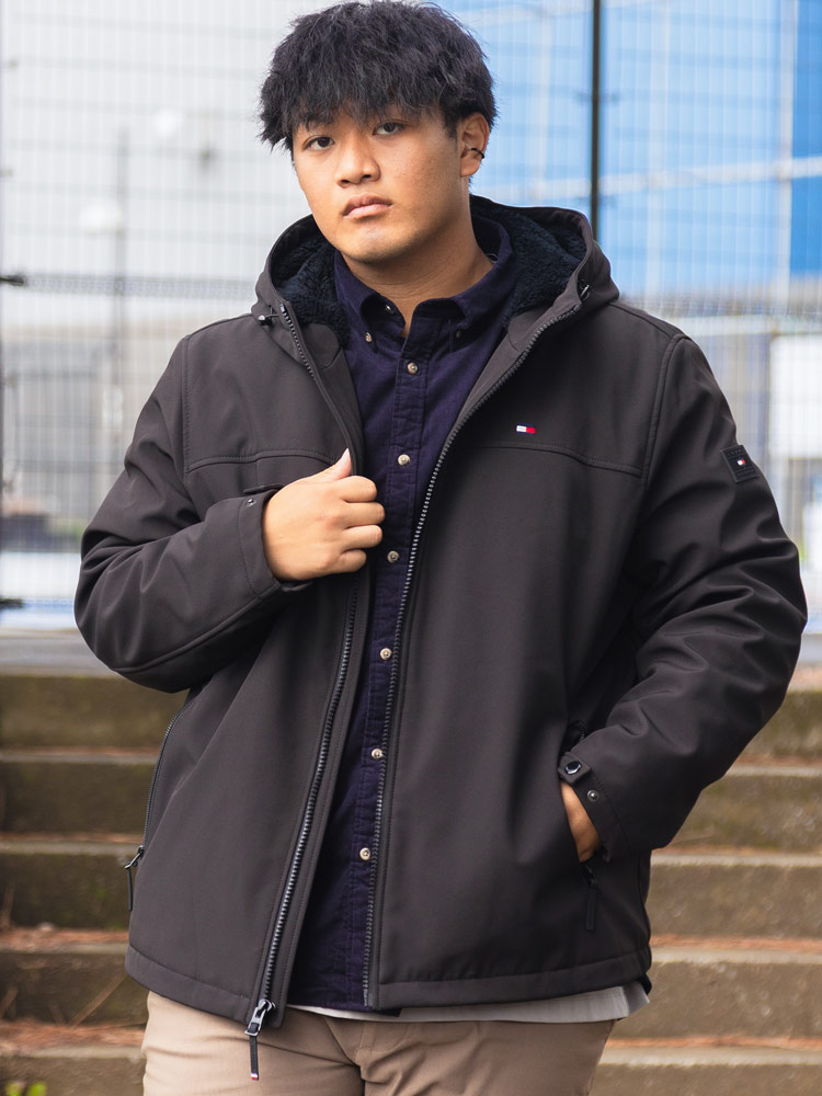 裏ボア ジャケット フルジップ SOFTSHELL HOODY WITH SOFT SHERPA LINI