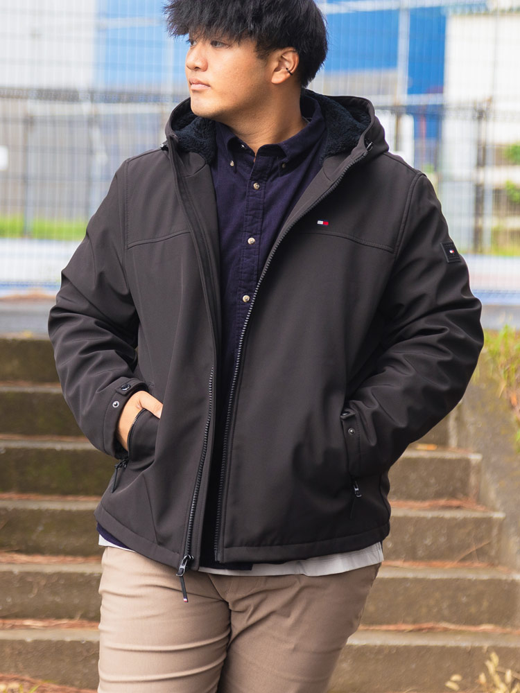 裏ボア ジャケット フルジップ SOFTSHELL HOODY WITH SOFT SHERPA LINI