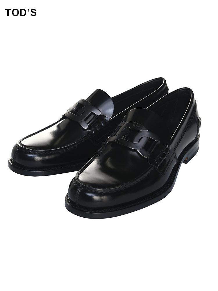 TOD'S (トッズ) チェーンロゴ ローファー メンズ ブランド