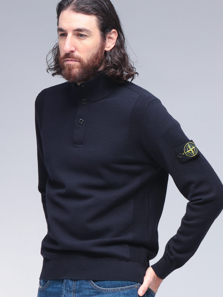STONE ISLAND (ストーンアイランド) ハーフボタン ニット セーター