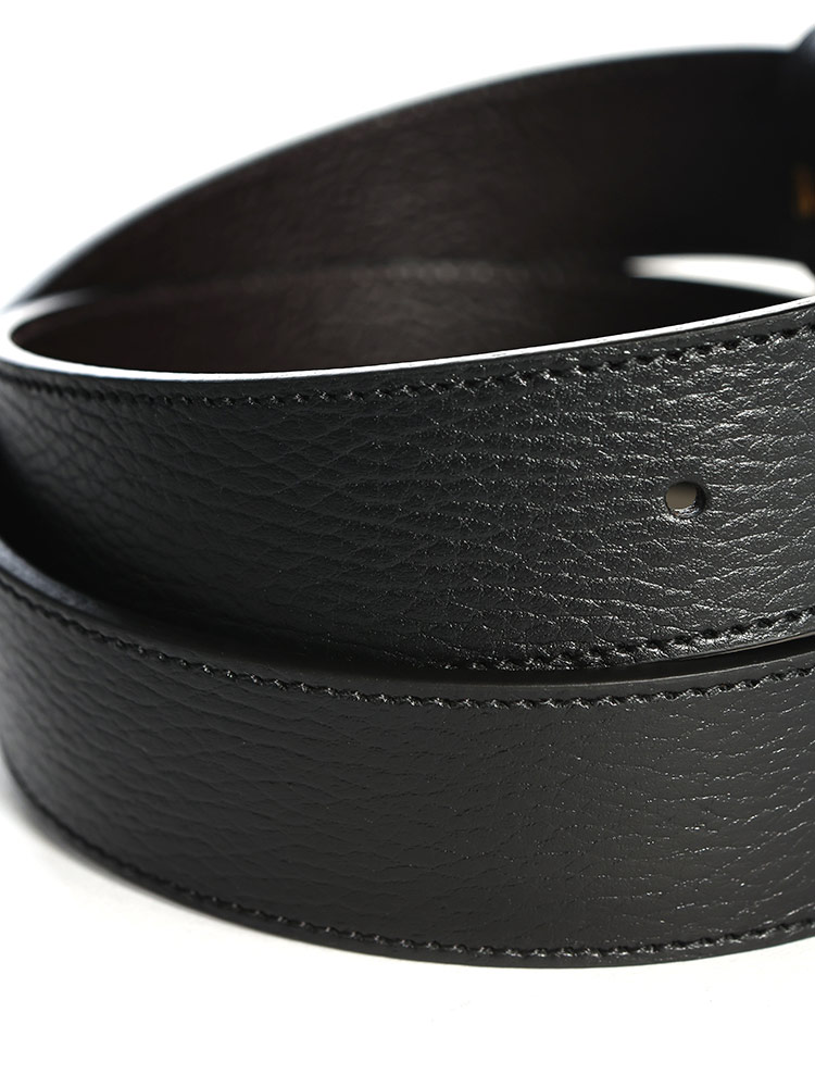 GUCCI (グッチ) ダブルG ゴールドバックル リバーシブル ベルト