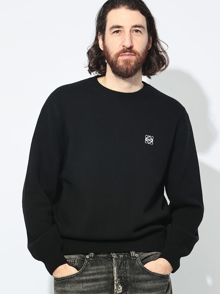 LOEWE (ロエベ) スモールアナグラム クルーネック ニット メンズ M L